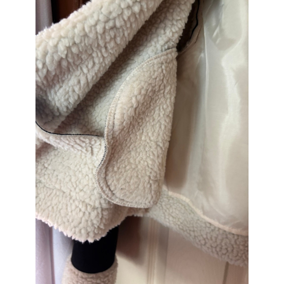 Women's Ambiance Outerwear Black Faux Shearling Moto Jacket S - Picture 4 of 6